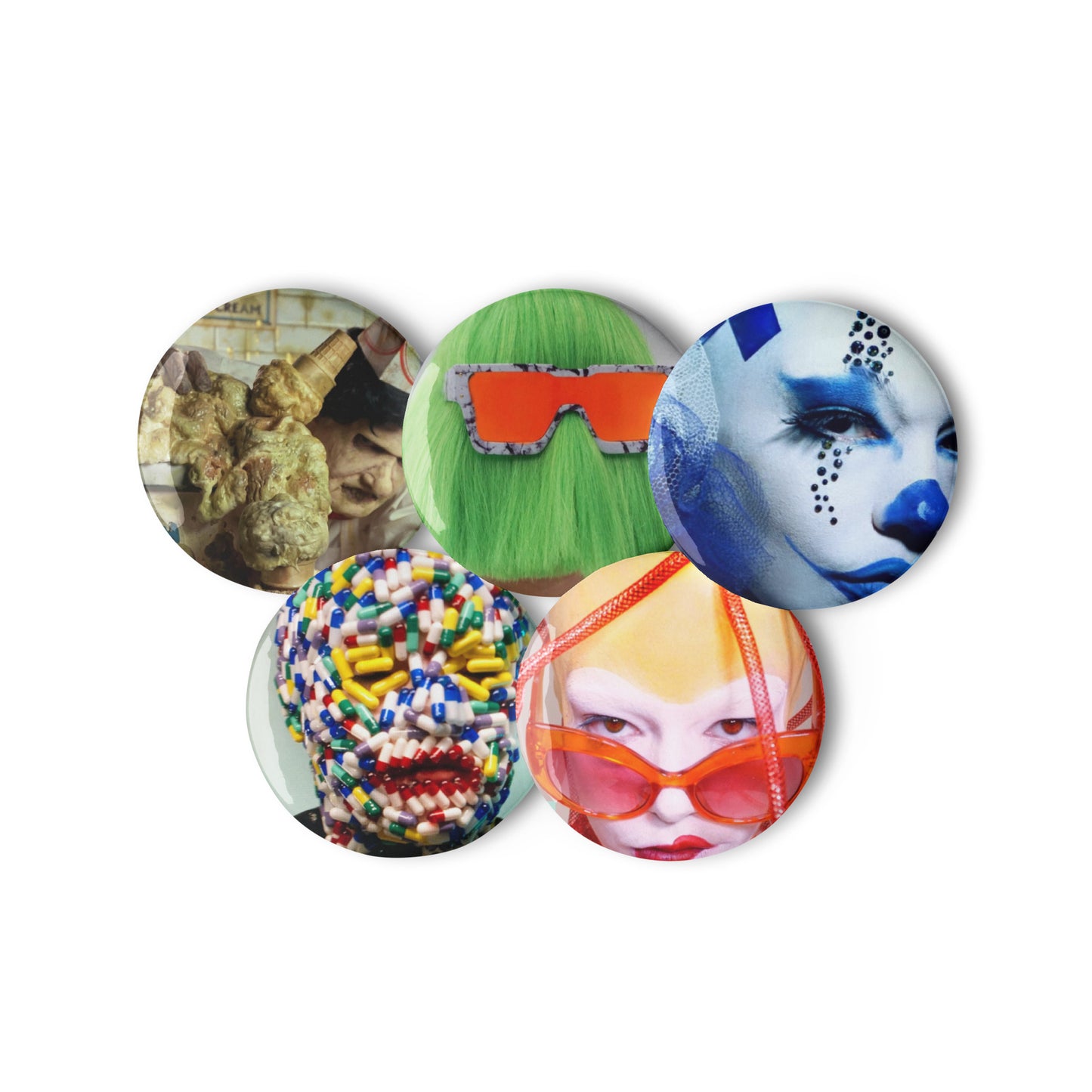 MARIE; Set of pin buttons